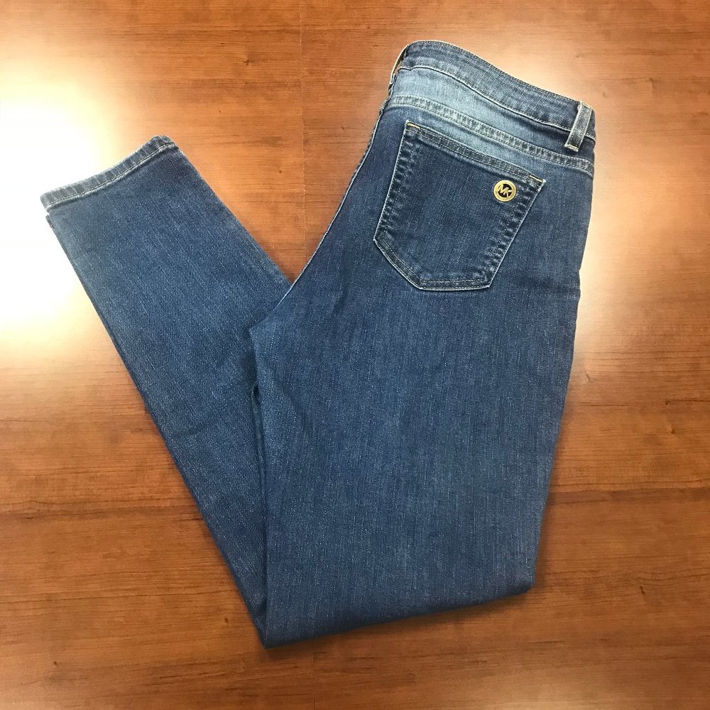MICHAEL KORS Medium Wash Distressed Skinny Jeans - Picture 4 of 7